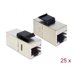 Moduł Keystone z gniazdem RJ45 do gniazda RJ45 Cat.6 compact 25 sztuk Delock 86626