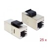 Moduł Keystone z gniazdem RJ45 do gniazda RJ45 Cat.6 compact 25 sztuk Delock 86626