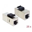 Moduł Keystone z gniazdem RJ45 do gniazda RJ45 Cat.5e compact 25 sztuk Delock 86628