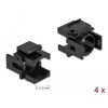 Osłona Keystone czarna z otworem 12.5 mm 4 sztuki Delock 86738