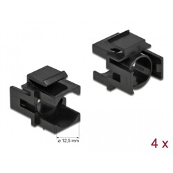 Osłona Keystone czarna z otworem 12.5 mm 4 sztuki Delock 86738