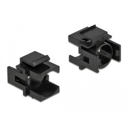 Osłona Keystone czarna z otworem 12.5 mm 4 sztuki Delock 86738