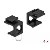 Osłona Keystone czarna z otworem 9.7 mm 4 sztuki Delock 86739