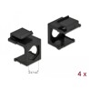 Osłona Keystone czarna z otworem 9.7 mm 4 sztuki Delock 86739