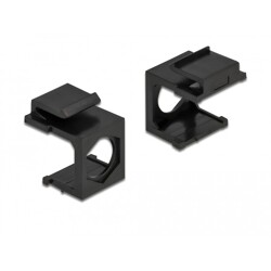 Osłona Keystone czarna z otworem 9.7 mm 4 sztuki Delock 86739