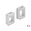 Uchwyt Keystone do skrzynek 4 sztuki biały Delock 86760
