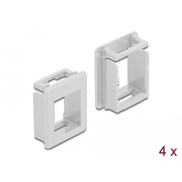 Uchwyt Keystone do skrzynek 4 sztuki biały Delock 86760