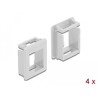 Uchwyt Keystone do skrzynek 4 sztuki biały Delock 86760