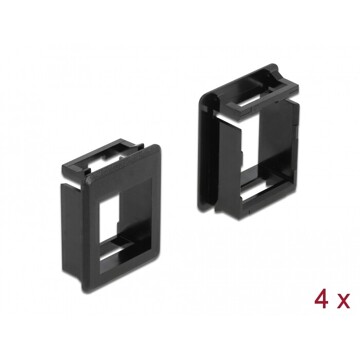 Uchwyt Keystone do skrzynek 4 sztuki czarny Delock 86761