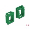 Uchwyt Keystone do skrzynek 4 sztuki zielony Delock 86763