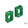 Uchwyt Keystone do skrzynek 4 sztuki zielony Delock 86763