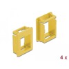 Uchwyt Keystone do skrzynek 4 sztuki żółty Delock 86765