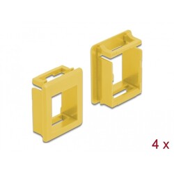 Uchwyt Keystone do skrzynek 4 sztuki żółty Delock 86765