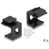 Osłona Keystone czarna z otworem 8.0 mm 4 sztuki Delock 86810