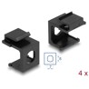 Osłona Keystone czarna z otworem 8.0 mm 4 sztuki Delock 86810
