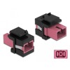 Moduł Keystone SC Simplex żeńskie do SC Simplex żeńskiego fioletowy/czarny Delock 86815