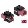 Moduł Keystone SC Simplex żeńskie do SC Simplex żeńskiego fioletowy/czarny Delock 86815