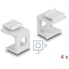 Osłona Keystone biała z otworem 8.0 mm 4 sztuki Delock 86819