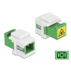 Moduł Keystone SC Simplex żeńskie do SC Simplex żeńskiego z wewnętrzną osłoną przeciwlaserową Delock 86831