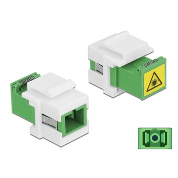 Moduł Keystone SC Simplex żeńskie do SC Simplex żeńskiego z wewnętrzną osłoną przeciwlaserową Delock 86831