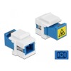 Moduł Keystone SC Simplex żeńskie do SC Simplex żeńskiego z wewnętrzną osłoną przeciwlaserową Delock 86832
