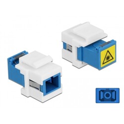 Moduł Keystone SC Simplex żeńskie do SC Simplex żeńskiego z wewnętrzną osłoną przeciwlaserową Delock 86832