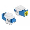 Moduł Keystone SC Simplex żeńskie do SC Simplex żeńskiego z wewnętrzną osłoną przeciwlaserową Delock 86832