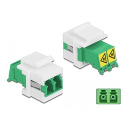 Moduł Keystone LC Duplex żeńskie do LC Duplex żeńskiego z wewnętrzną osłoną przeciwlaserową Delock 86833