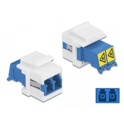 Moduł Keystone LC Duplex żeńskie do LC Duplex żeńskiego z wewnętrzną osłoną przeciwlaserową Delock 86834