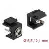 Moduł Keystone DC 5.5 x 2.1 mm wtyk żeński czarny Delock 86849