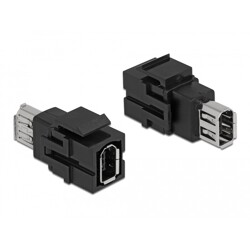 Moduł Keystone FireWire wtyk żeński do FireWire wtyk żeńskiego czarny Delock 86852