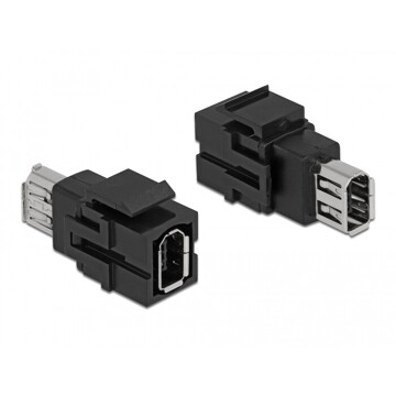Moduł Keystone FireWire wtyk żeński do FireWire wtyk żeńskiego czarny Delock 86852