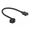 Moduł Keystone HDMI wtyk żeński 110° do HDMI wtyk żeńskiego z przewodem czarny Delock 86853