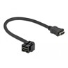 Moduł Keystone HDMI wtyk żeński 110° do HDMI wtyk żeńskiego z przewodem czarny Delock 86853