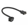 Moduł Keystone HDMI wtyk żeński 250° do HDMI wtyk żeńskiego z przewodem czarny Delock 86854