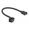 Moduł Keystone HDMI wtyk żeński 250° do HDMI wtyk żeńskiego z przewodem czarny Delock 86854
