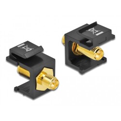 Moduł Keystone RP-SMA wtyk żeński do RP-SMA wtyk żeńskiego czarny Delock 86865