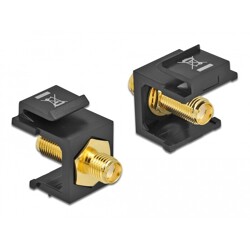 Moduł Keystone SMA wtyk żeński do SMA wtyk żeńskiego czarny Delock 86866