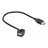 Moduł Keystone USB 2.0 A wtyk żeński 250° do USB 2.0 A wtyk żeńskiego z przewodem czarny Delock 86870