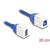 Kabel modułu Keystone USB 5 Gbps Typ-A żeński do USB Typ-B żeńskiego 20 cm niebieski Delock 86970
