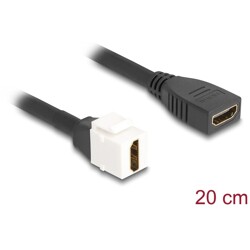 Kabel modułu Keystone HDMI żeńskie do HDMI żeńskiego 8K 60 Hz 20 cm czarny Delock 86973
