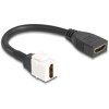Kabel modułu Keystone HDMI żeńskie do HDMI żeńskiego 8K 60 Hz 20 cm czarny Delock 86973