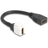 Kabel modułu Keystone HDMI żeńskie do HDMI żeńskiego 8K 60 Hz 20 cm czarny Delock 86973