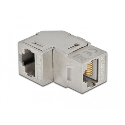 Moduł Keystone z gniazdem RJ45 do gniazda RJ45 Cat.6A kątowy 90° Delock 86997