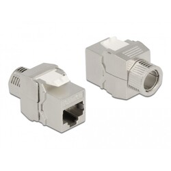 Moduł Keystone RJ45 żeńskie do LSA Cat.6A beznarzędziowy ekranowany Delock 87032