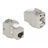 Moduł Keystone RJ45 żeńskie do LSA Cat.6A 180° beznarzędziowy metalowy Delock 87036