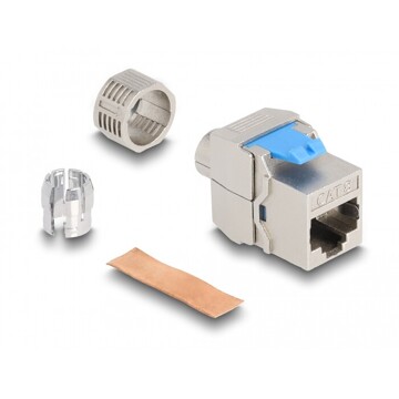 Moduł Keystone RJ45 żeńskie do LSA Cat.8.1 beznarzędziowy Delock 87059
