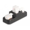Zestaw Keystone LSA z zatrzaskowym uchwytem RJ45/RJ11 Cat.6 czarny Delock 87104