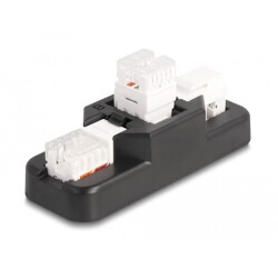 Zestaw Keystone LSA z zatrzaskowym uchwytem RJ45/RJ11 Cat.6 czarny Delock 87104