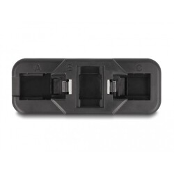 Zestaw Keystone LSA z zatrzaskowym uchwytem RJ45/RJ11 Cat.6 czarny Delock 87104